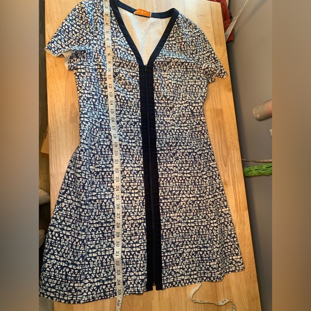 Tory Burch Blue Dress Style# 11152404 Size Medium - Picture 10 of 12